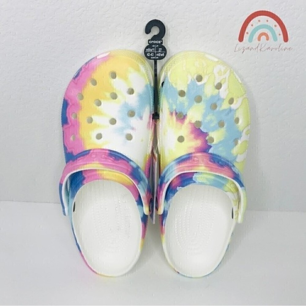 New Crocs Classic Tie Dye Adult Clog Shoes Unisex